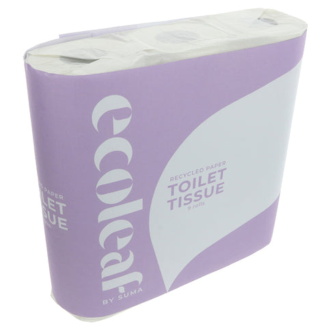 Ecoleaf Paper Packaging 9 Pack Toilet Roll