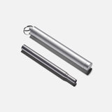 Collapsible Metal Straw Travel Case In Matt Silver