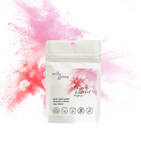 Milly & Sissy Plastic Free Shower Creme - Cherry Blossom