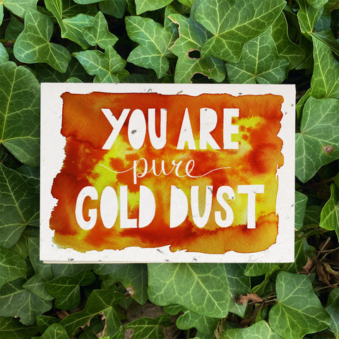 Gold Dust Plantable Eco Greetings Card