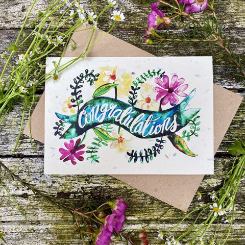 Congratulations Plantable Eco Greetings Card