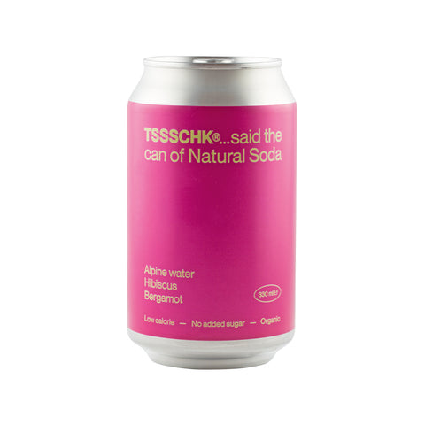 Tssschk Organic Hibiscus & Bergamot Natural Soda 330ml