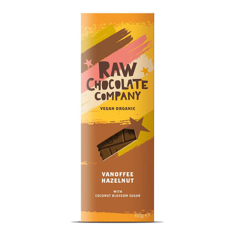 The Raw Chocolate Company Organic Vanoffee Hazelnut Chocolate Bar 60g