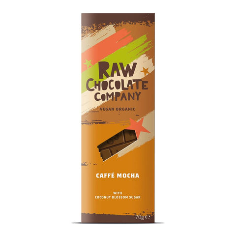 The Raw Chocolate Company Organic Caffe Mocha Chocolate Bar 70g
