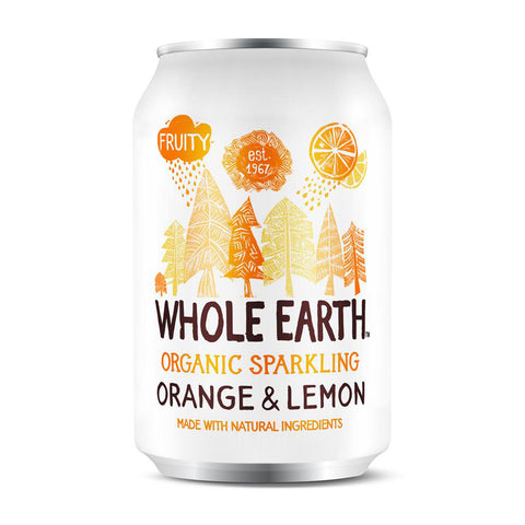 Whole Earth Organic Sparkling Orange & Lemon 330ml