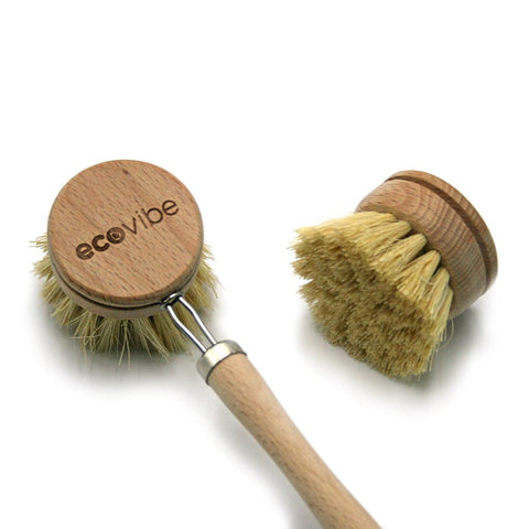 Ecovibe Wooden Dish Brush or Replacement Head