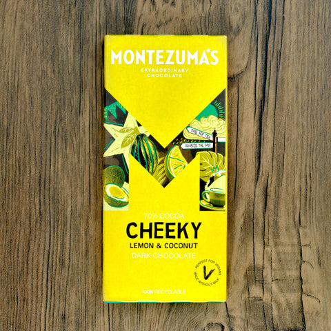 Montezuma's Cheeky Lemon & Coconut Dark Chocolate 90g
