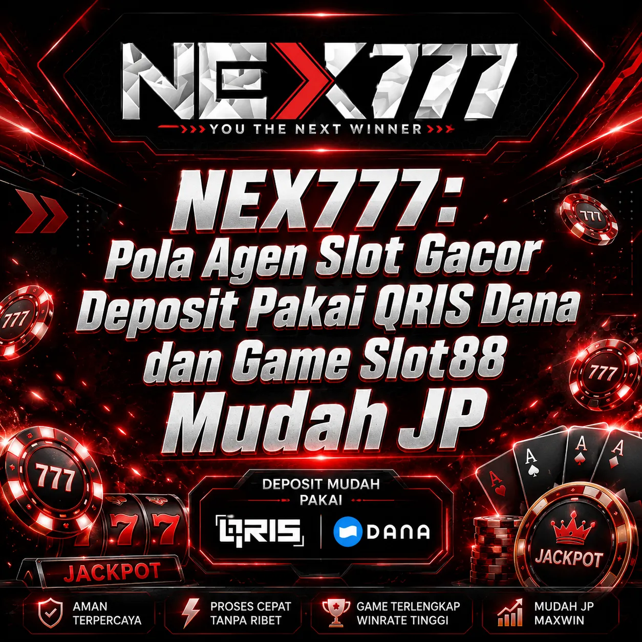 NEX777: Pola Agen Slot Gacor Deposit Pakai QRIS Dana dan Game Slot88 Mudah JP